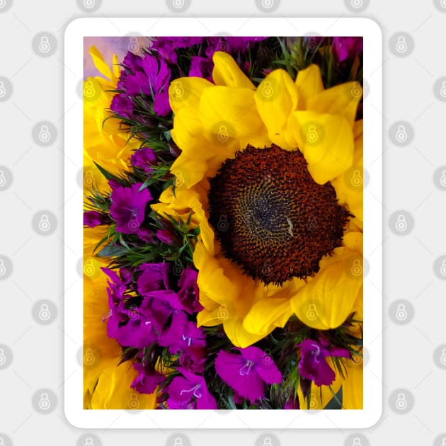 Sunflower Arrangement Sticker by Tara Liz Art